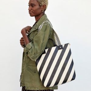 Clare Vivier Annie Tote- black and white checkered